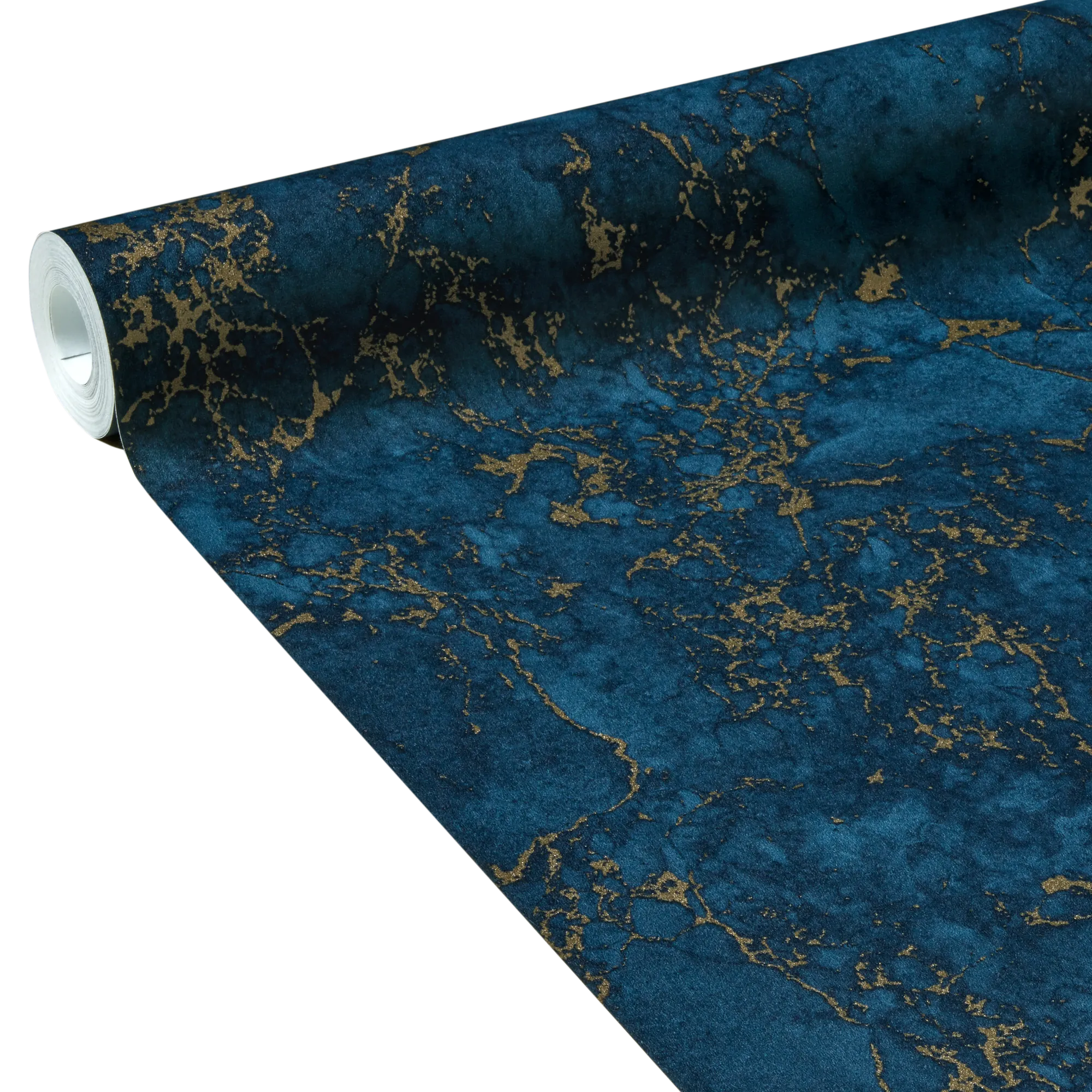 Papier peint intissé MARBRE IMPERIAL coloris bleu marine - 4MURS