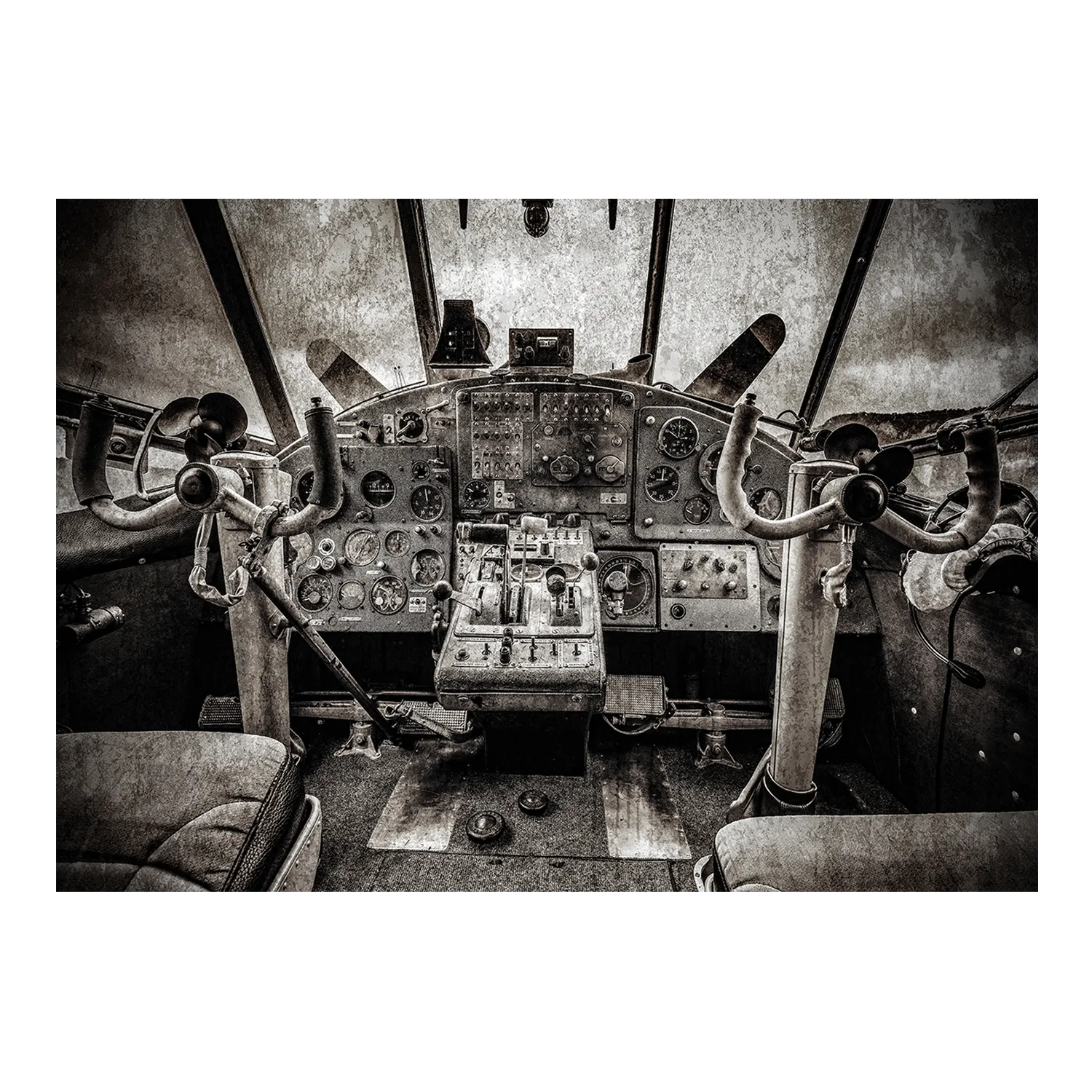 Tableau en verre COCKPIT coloris noir - 4MURS