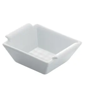 Coupelle carré blanc porcelaine culinaire 6 cm Bombay Revol