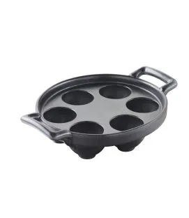 Plat à escargots ovale noir porcelaine culinaire 14x12,7 cm Belle Cuisine Revol
