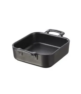 Ravier carré noir porcelaine culinaire 13x13 cm Belle Cuisine Revol