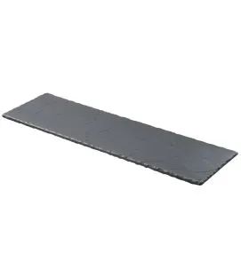 Plateau rectangulaire noir porcelaine culinaire 54 cm Basalt Revol