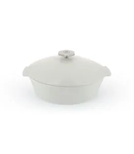 Cocotte avec induction ovale blanc porcelaine culinaire 32,5x26,5 cm Revolution 2 Revol