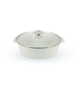 Cocotte avec induction ovale transparent porcelaine culinaire 30,5x25,5 cm Revolution 2 Revol