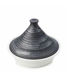Couvercle pour tajine rond noir porcelaine culinaire Ø 29 cm Revolution 2 Revol