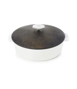 Cocotte basse rond noir porcelaine culinaire Ø 28 cm Revolution 2 Revol