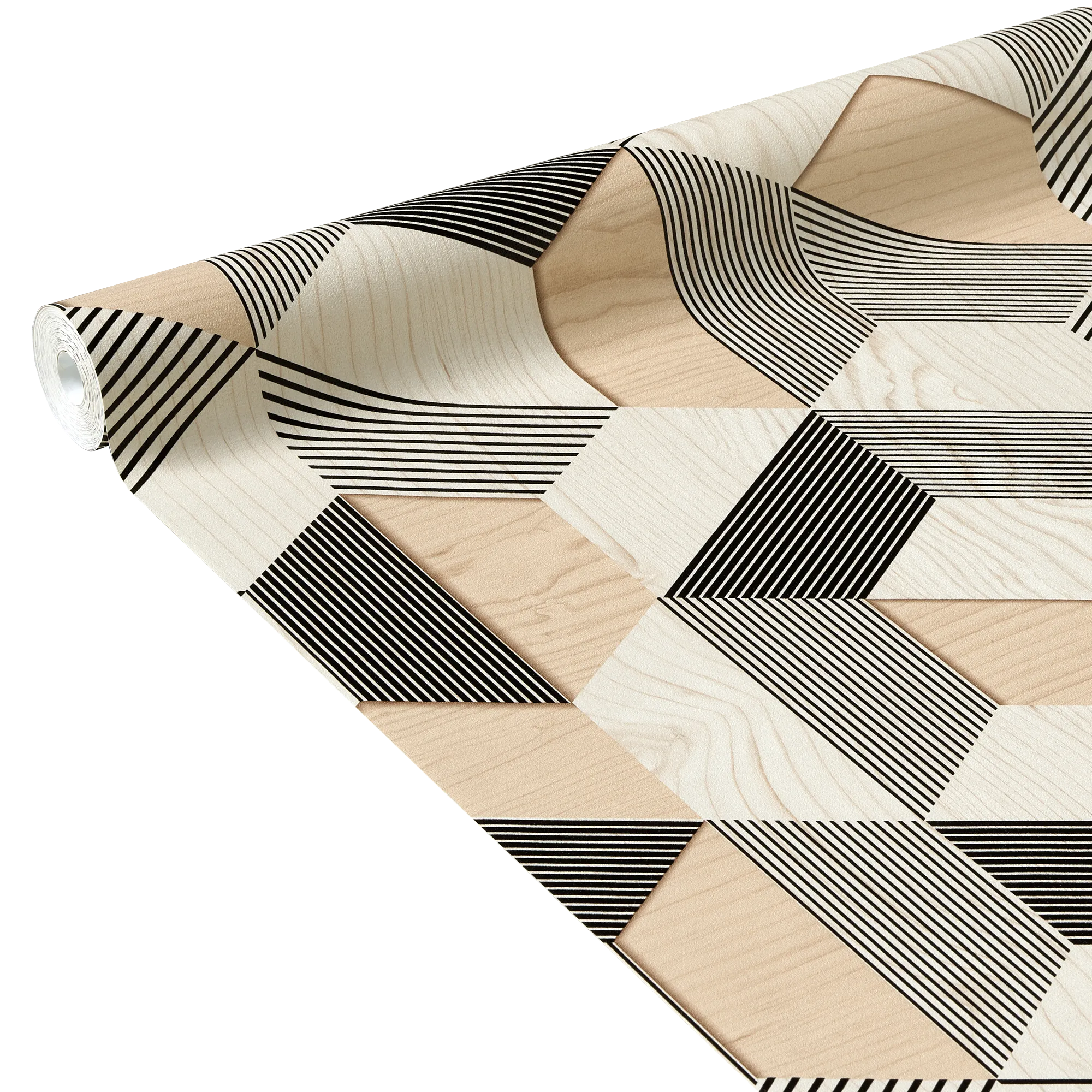 Papier peint intissé AKITO coloris ton bois - 4MURS