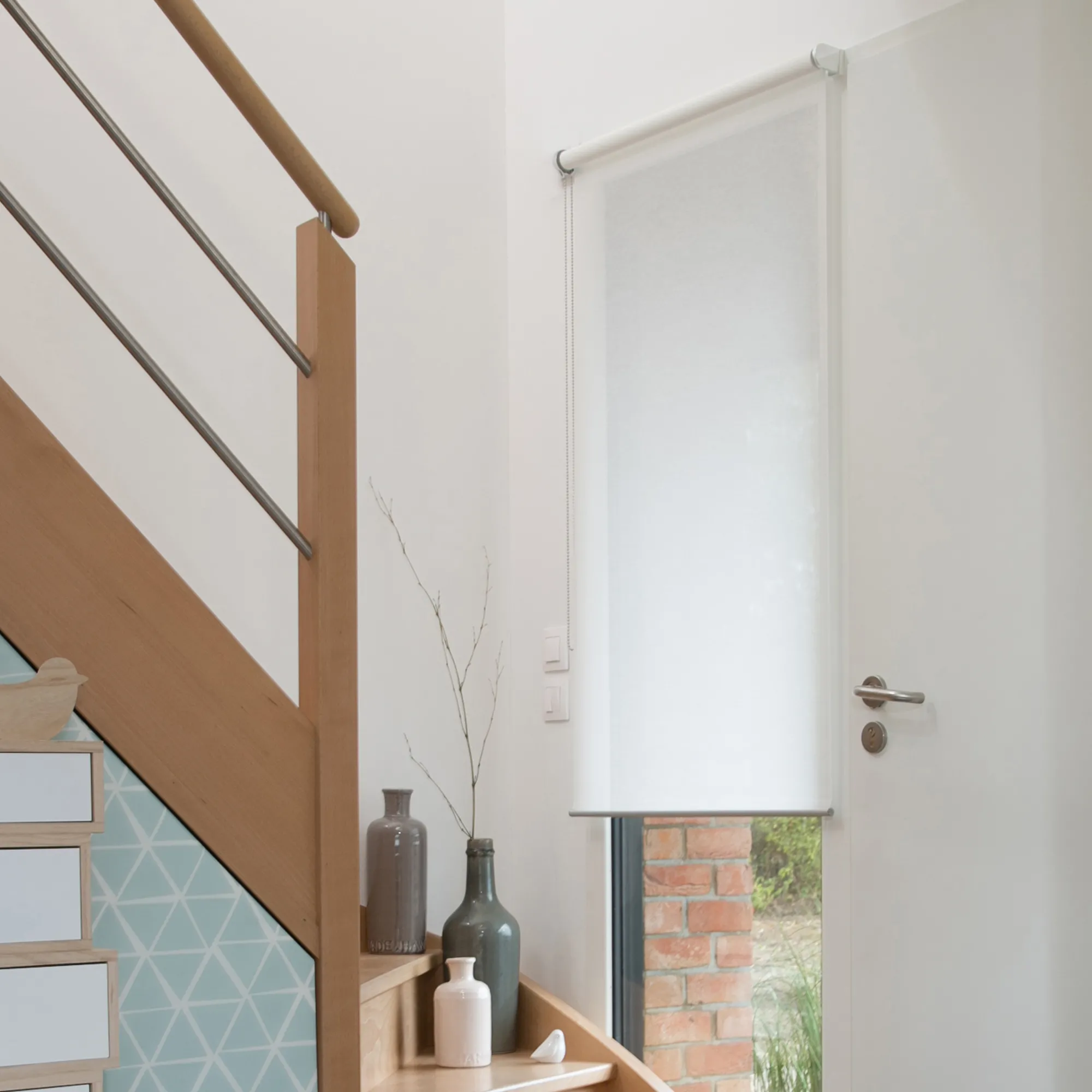 Store enrouleur AURORE coloris blanc 160 x 250 cm - 4MURS