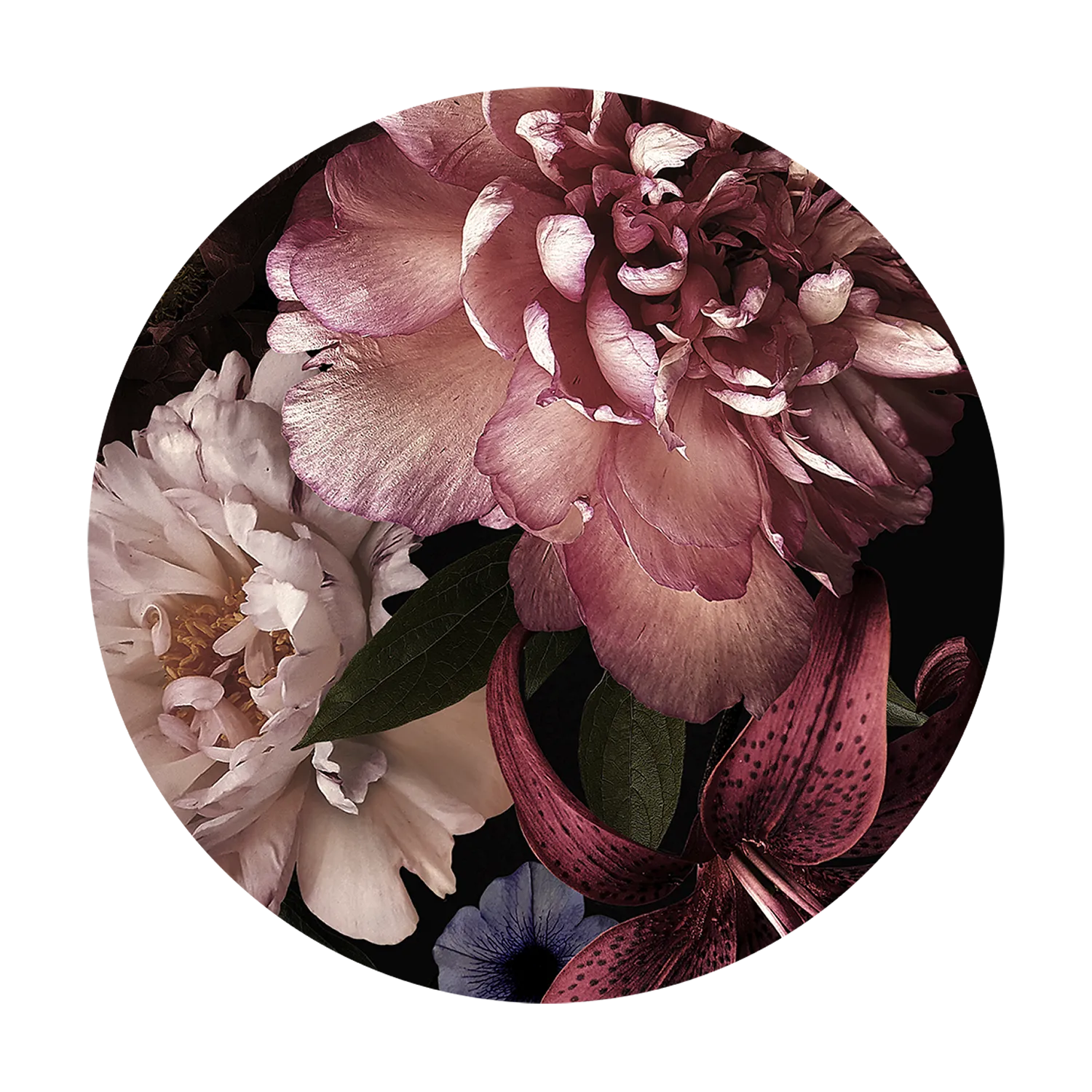 Tableau en verre ROSALIA coloris bordeaux - 4MURS