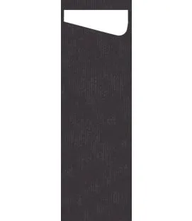 Pochette noir papier 25x8,5 cm Sacchetto Duni (350 pièces)