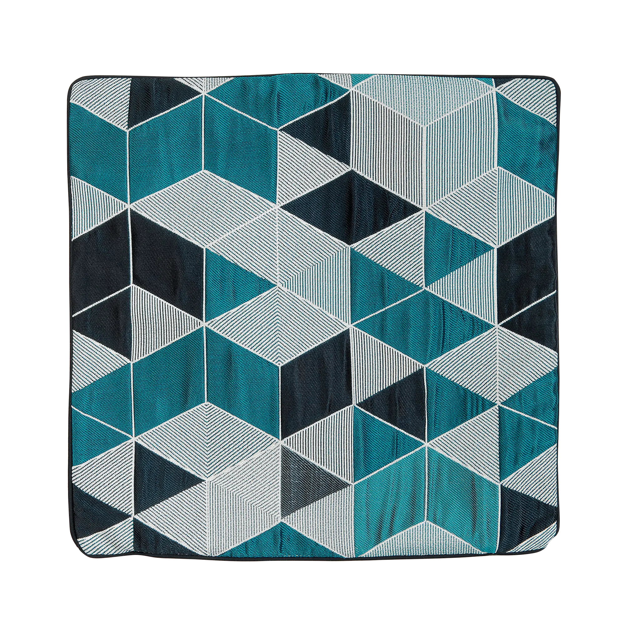 Housse de coussin ARLETTY coloris bleu vert 40 x 40 cm - 4MURS