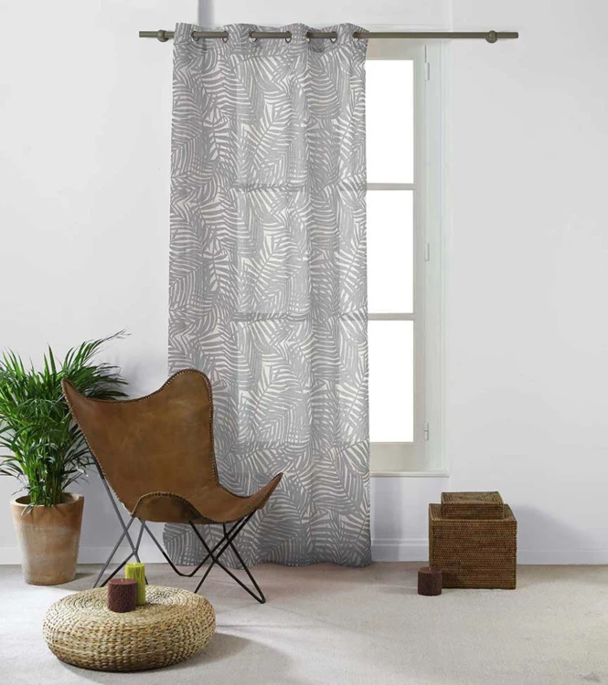 Voilage Imprimé "Feuilles d'Eucalyptus"