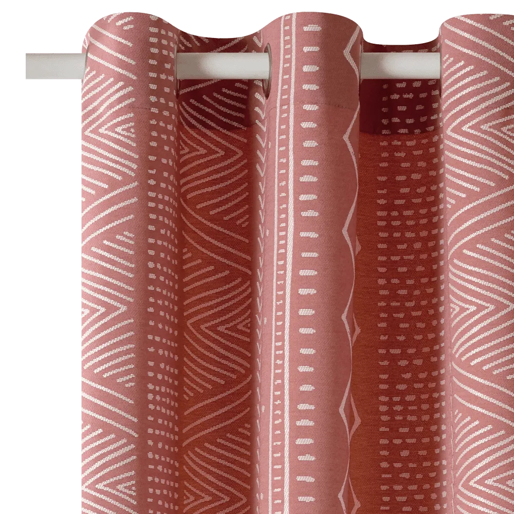 Rideau ESSAOUIRA coloris terracotta 140 x 260 cm - 4MURS