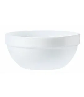 Bol à salade rond blanc verre opal Ø 14 cm Restaurant Arcoroc