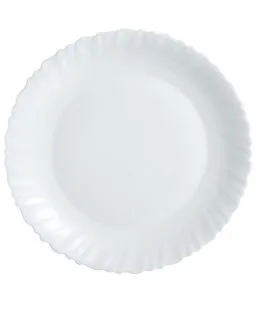 Plat rond blanc verre opal Ø 30 cm Feston Luminarc