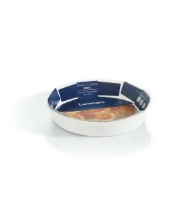 Plat à tarte rond blanc verre opal Ø 29,4 cm Smart Cuisine Luminarc