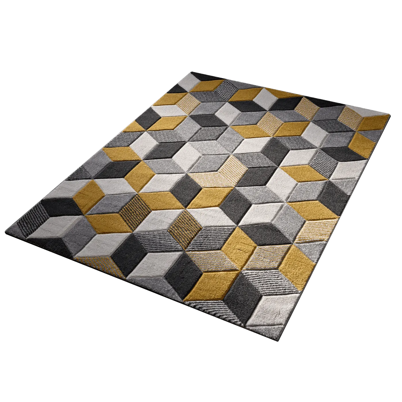 Tapis EZIO coloris jaune 150 x 200 cm - 4MURS