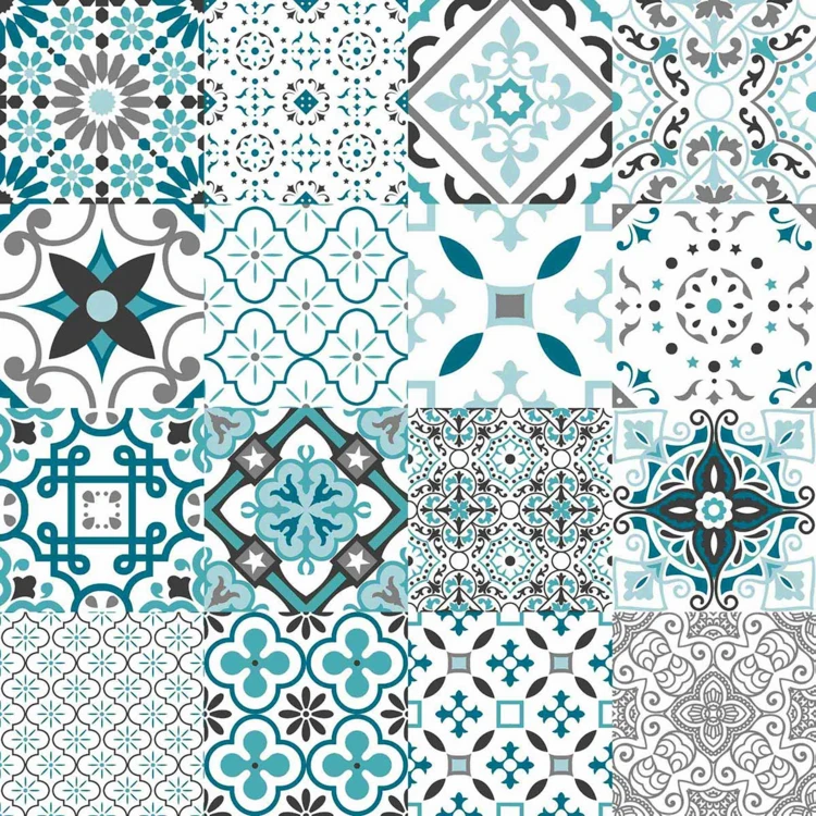 Sous Nappe Imprimée patchwork géométrique