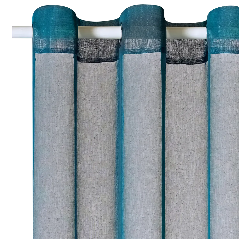 Voilage COLORS coloris bleu canard 140 x 260 cm - 4MURS