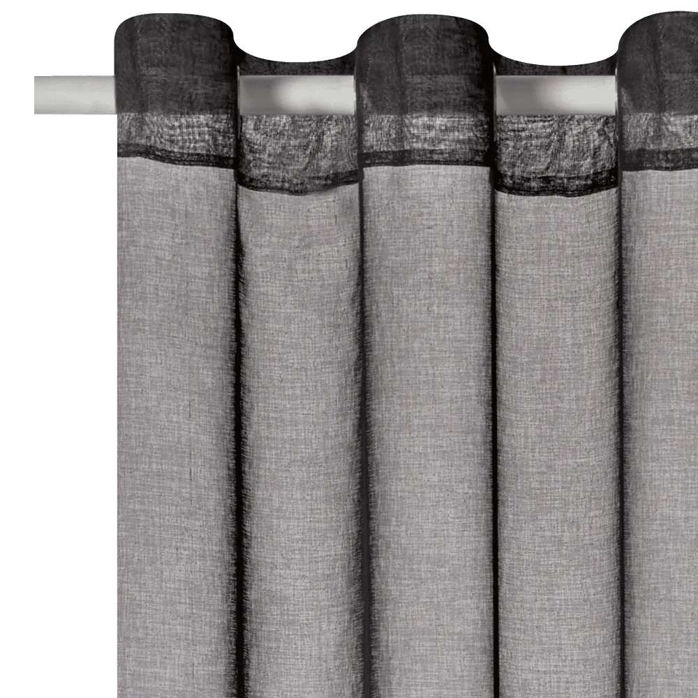 Voilage COLORS coloris noir 140 x 260 cm - 4MURS