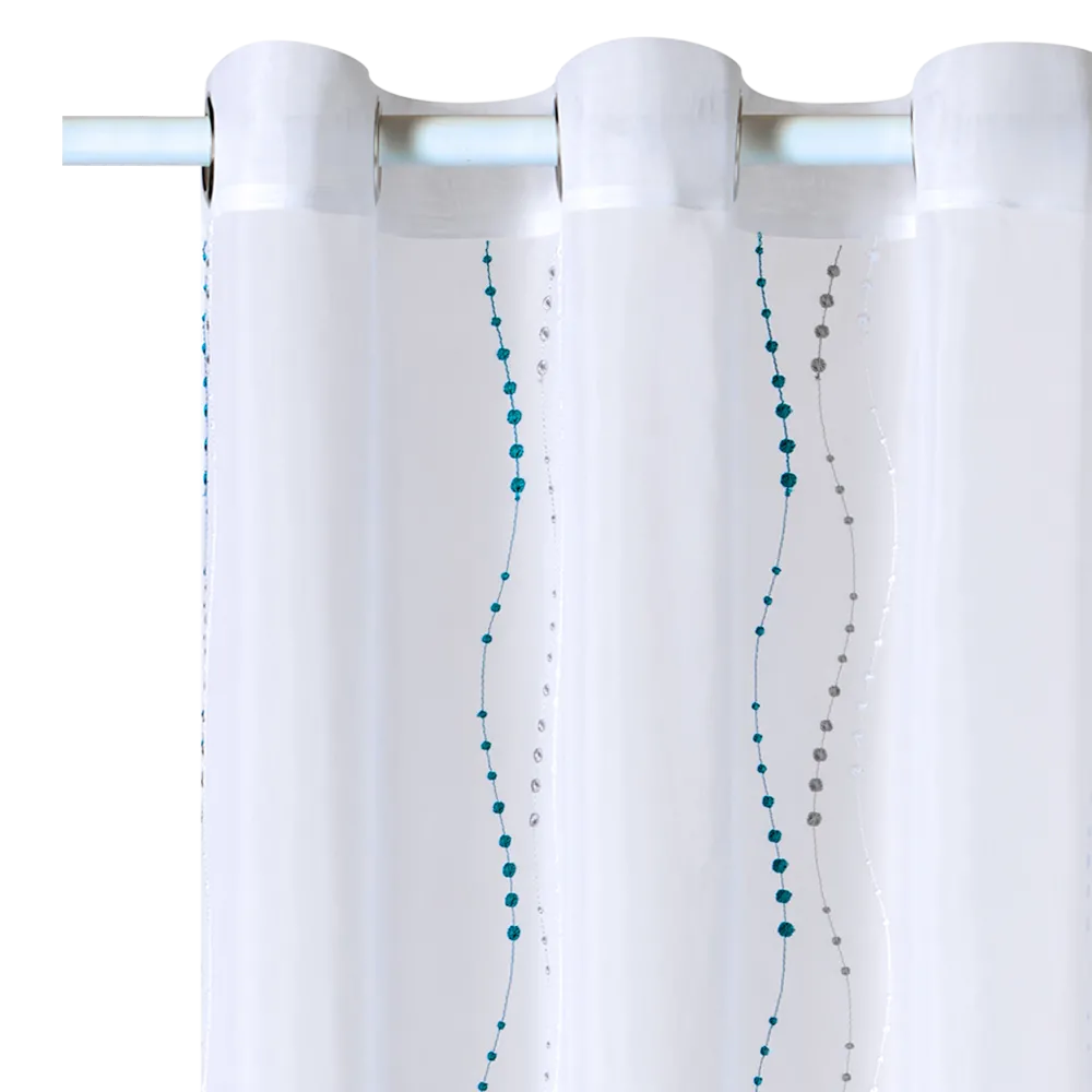 4MURS Voilage LYANA coloris bleu paon 140 x 240 cm - 4MURS