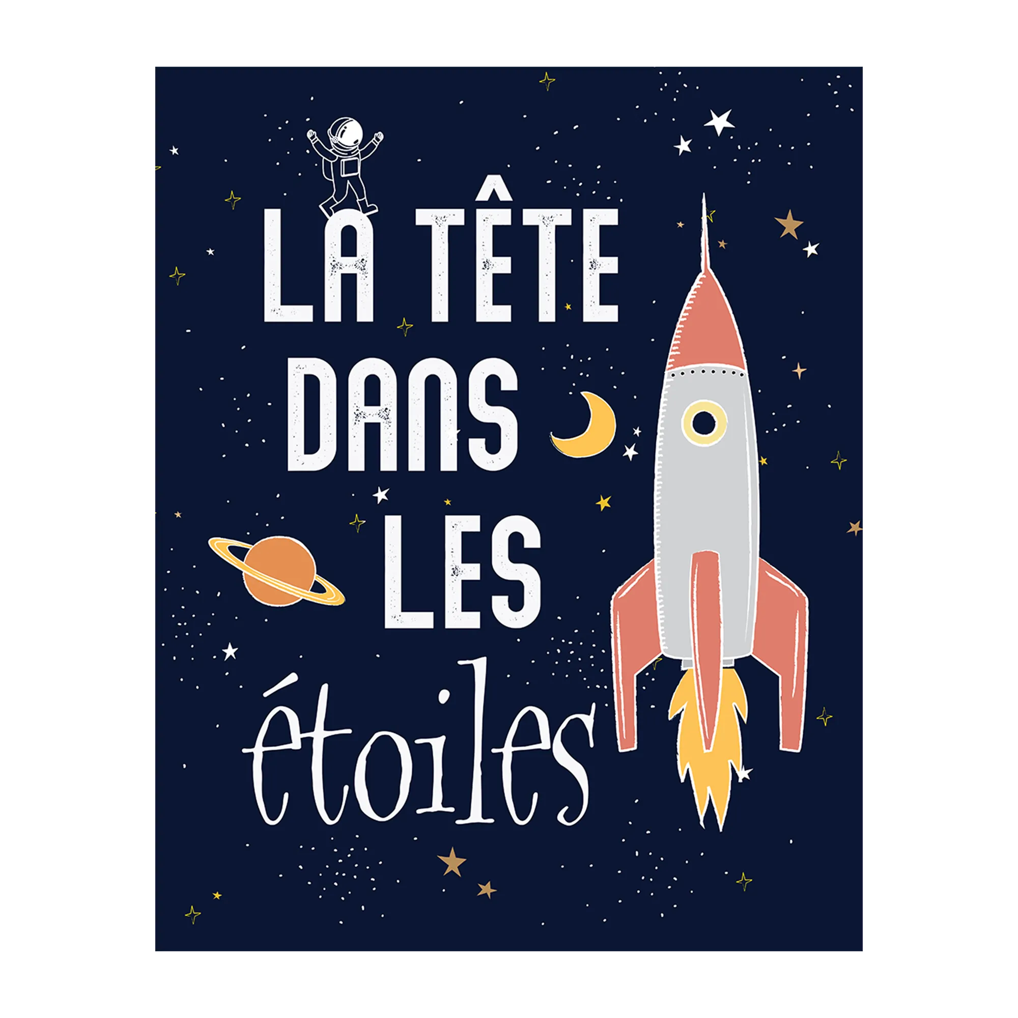4MURS Toile imprimée phosphorescente ASTRONAUT 40 x 50 cm - 4MURS