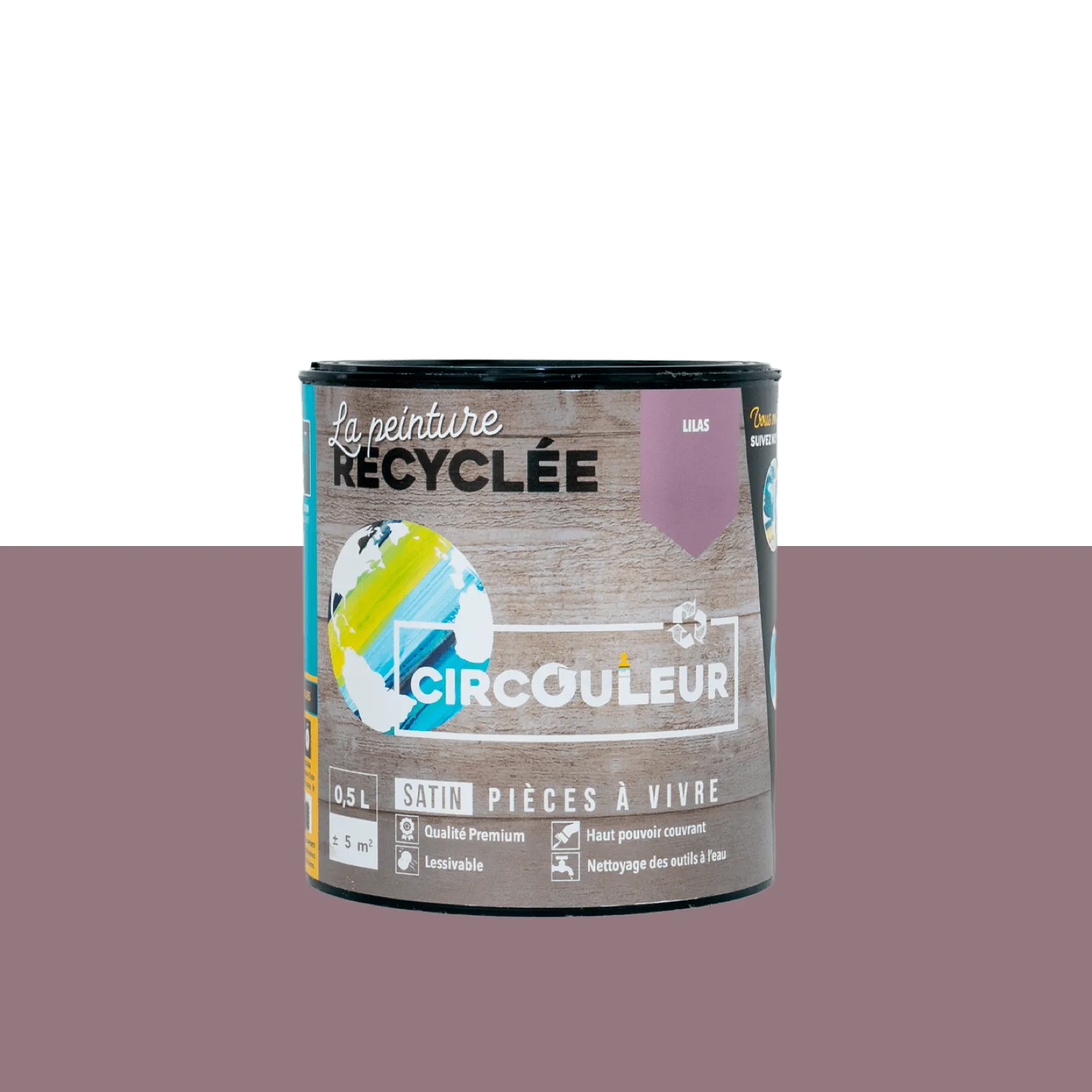 CIRCOULEUR Peinture Peinture lilas Satiné 0,5 L - 4MURS