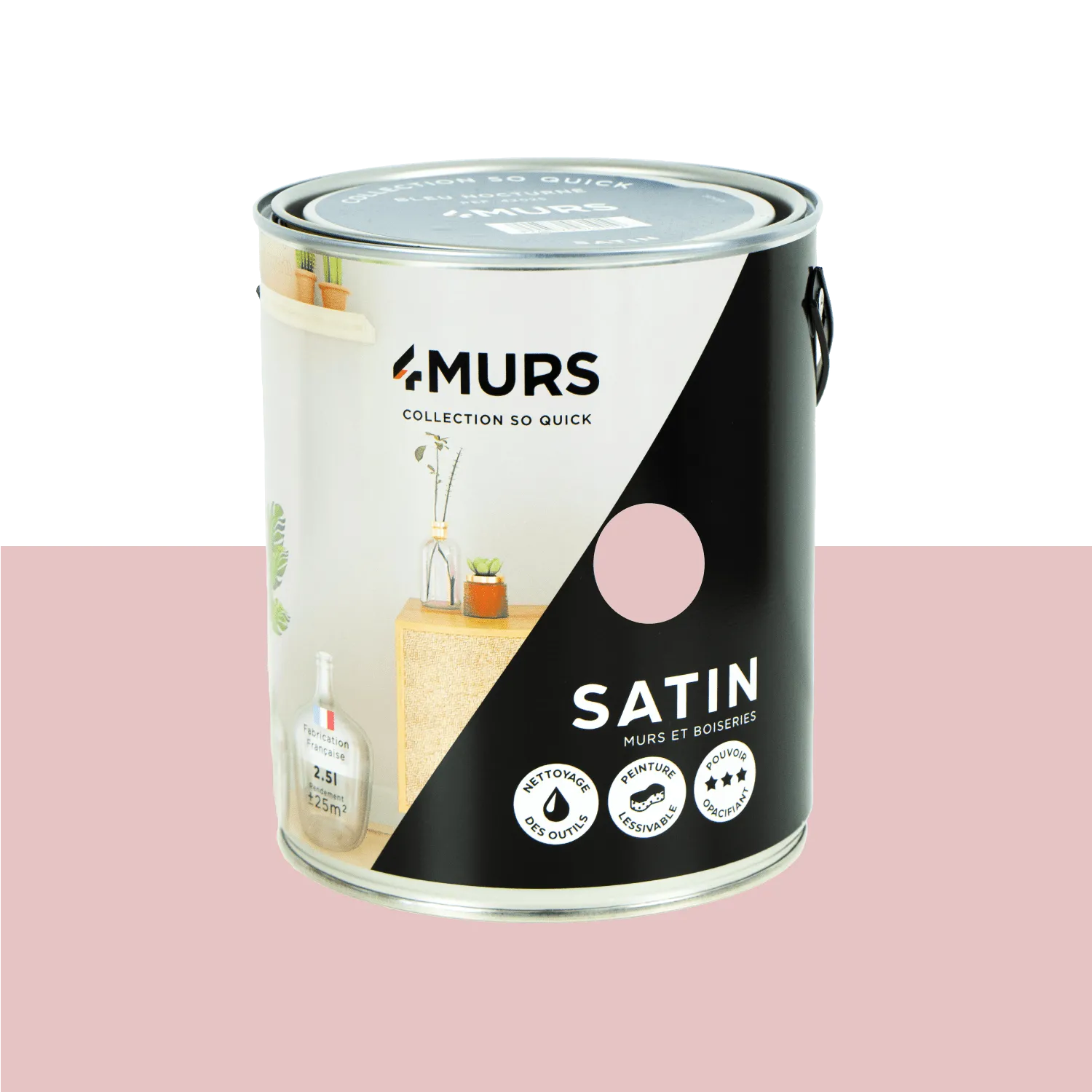 So Quick Peinture Peinture bouton de rose Satiné - 4MURS