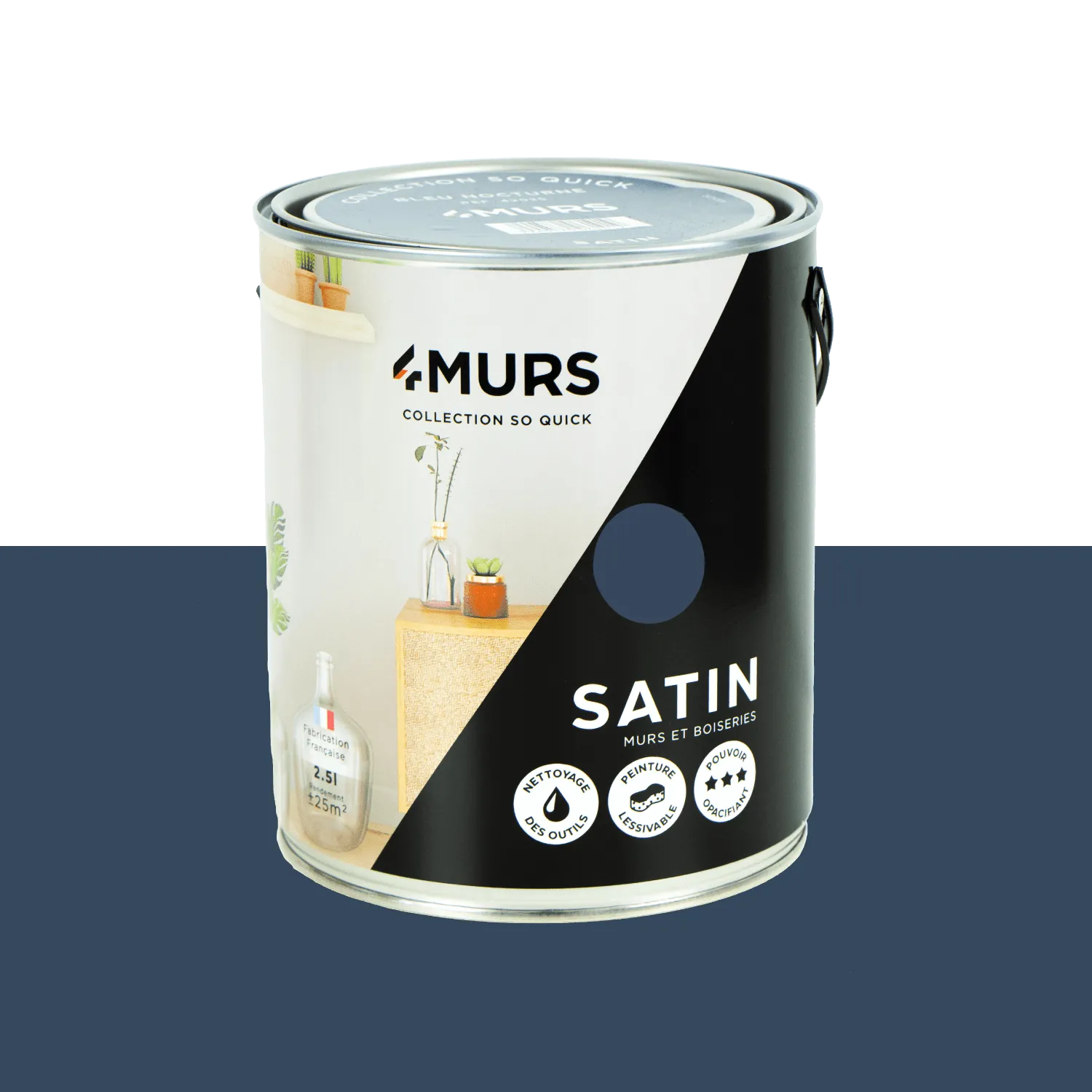 So Quick Peinture Peinture bleu nocturne Satiné - 4MURS