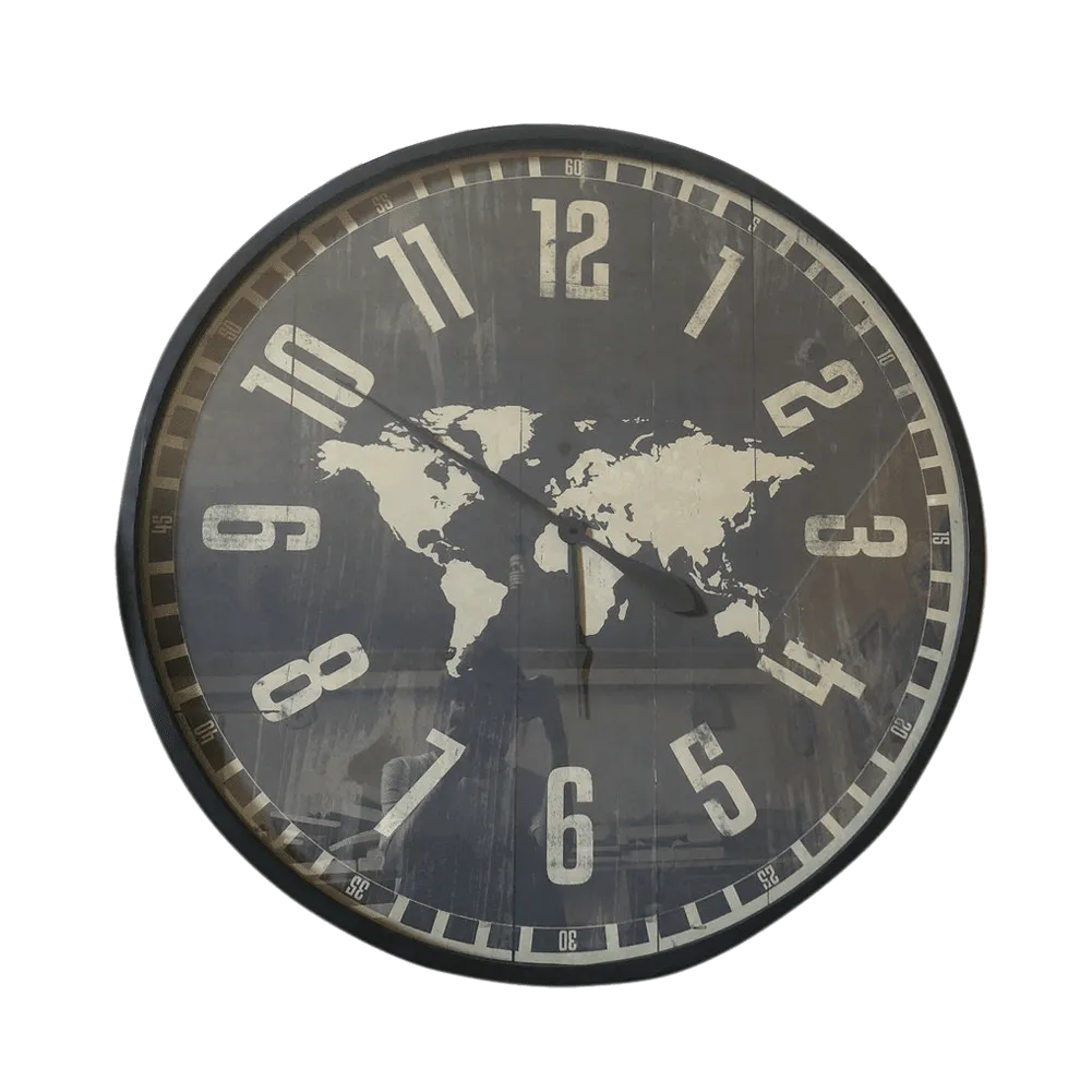 4MURS Horloge WORLD coloris noir - 4MURS