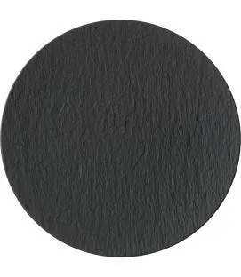 Assiette coupe plate rond noir porcelaine Ø 31,7 cm The Rock Villeroy & Boch