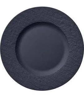 Assiette plate rond noir porcelaine Ø 22 cm The Rock Villeroy & Boch