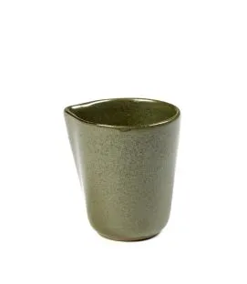 Pichet à sauce rond vert grès émaillé Ø 6,7 cm Surface Serax