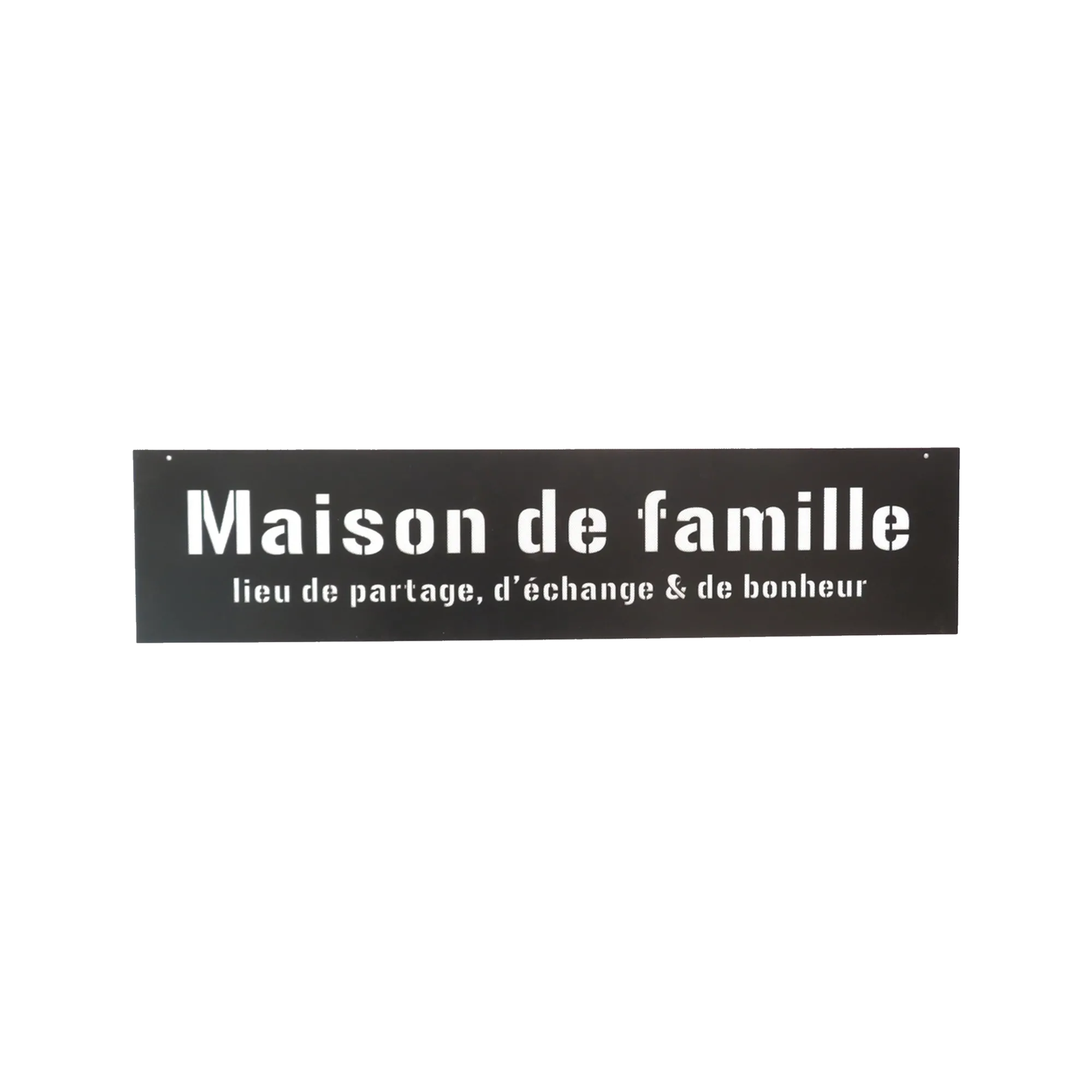 4MURS Plaque métal MAISON DE FAMILLE coloris noir - 4MURS