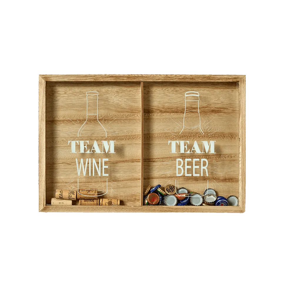 4MURS Déco murale TEAM BEER OR WINE coloris bouleau - 4MURS