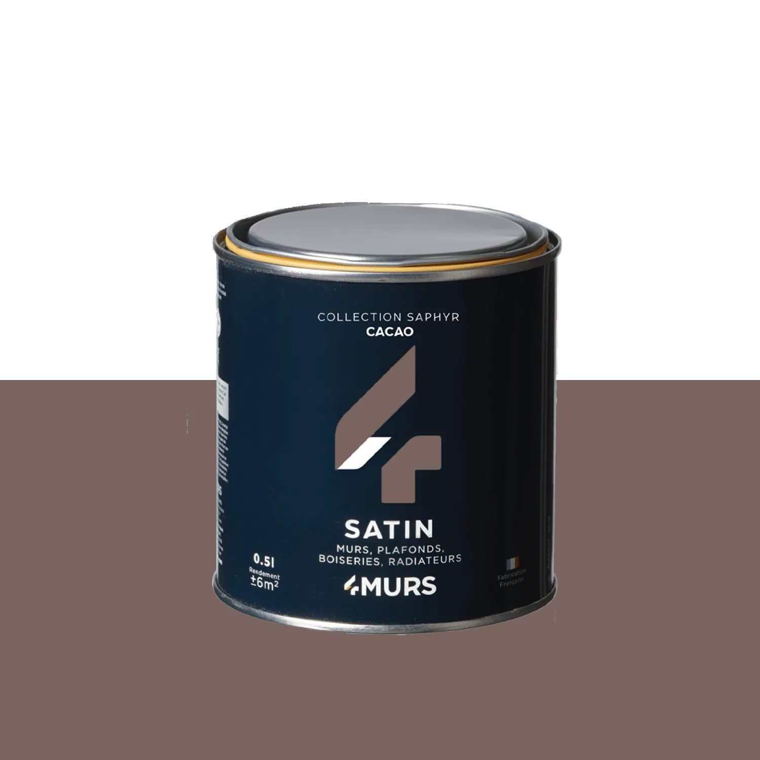 Saphyr Peinture Peinture cacao Satiné 0,5 L - 4MURS