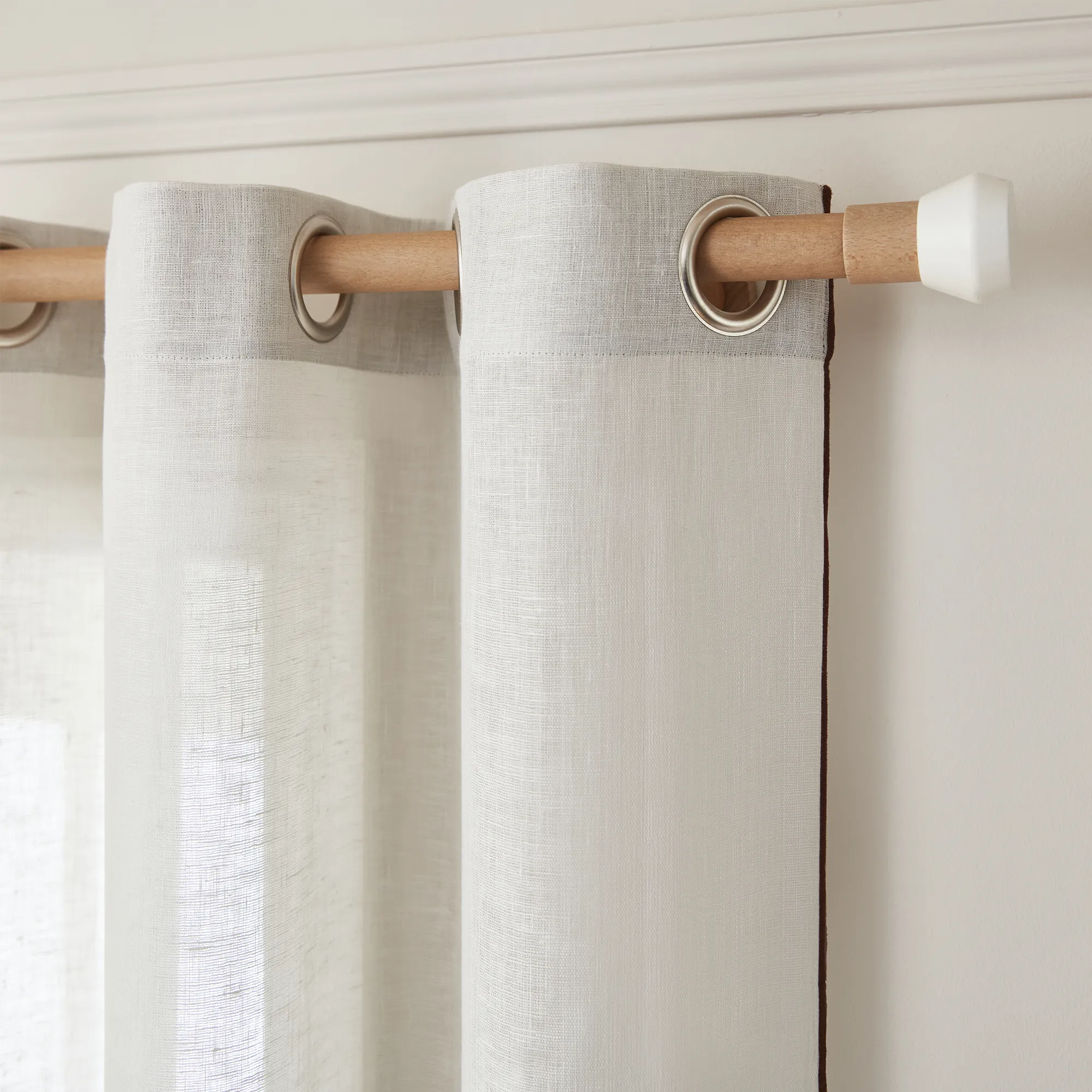 Voilage Lin ECCI coloris terracotta 140 x 280 cm - 4MURS