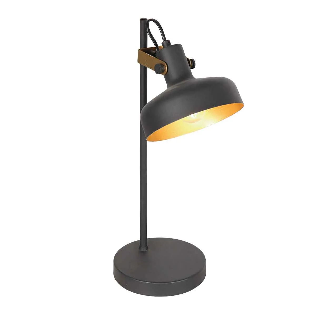 Lampe de table rétro avec détails dorés Mexlite Prato