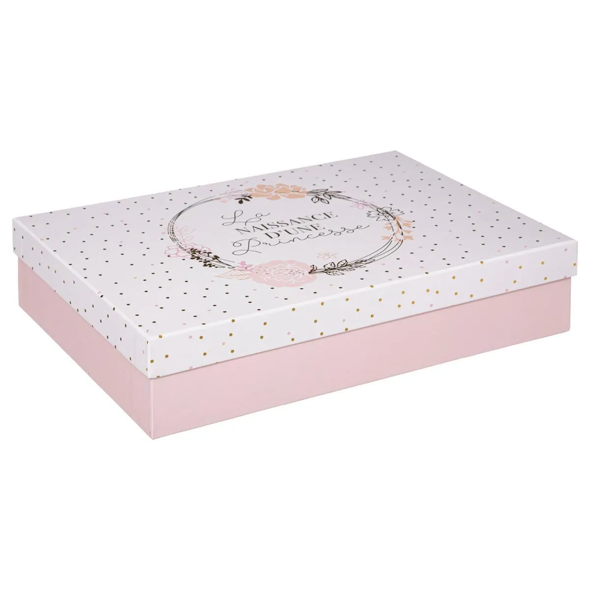 COFFRET EMPREINTE FLEURS D.38X8.4X26.8CM