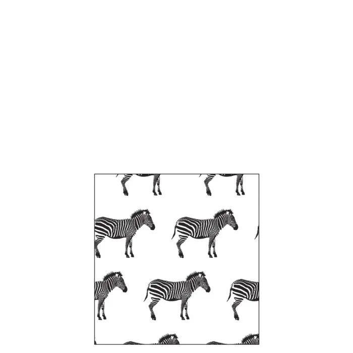 Zébranoir, serviettes modernes, motif zébré noir