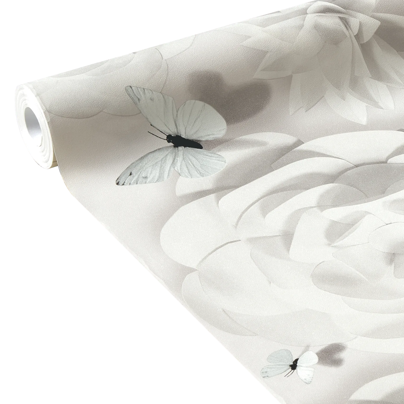 Papier peint intissé FAIRY FLOWER coloris blanc perlé - 4MURS