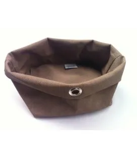 Panière rectangulaire taupe polyester 14x10,5x12 cm Sonoclean Sonolys