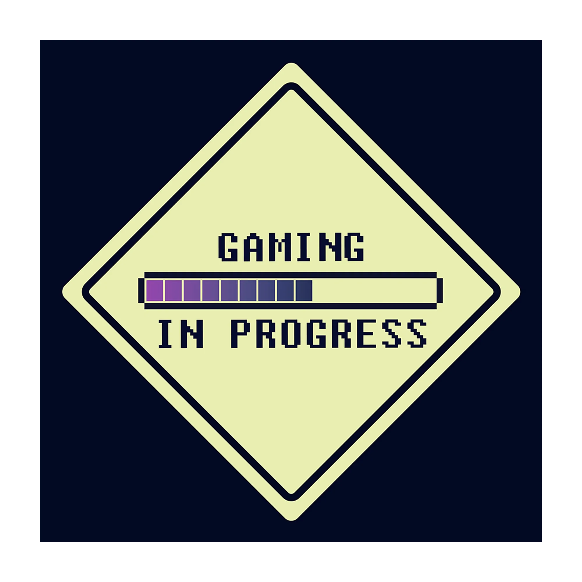 Toile imprimée phosphorescente GAMING IN PROGRESS 40 x 40 cm - 4MURS