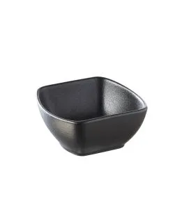 Ravier carré noir porcelaine culinaire 8 cm Club Revol