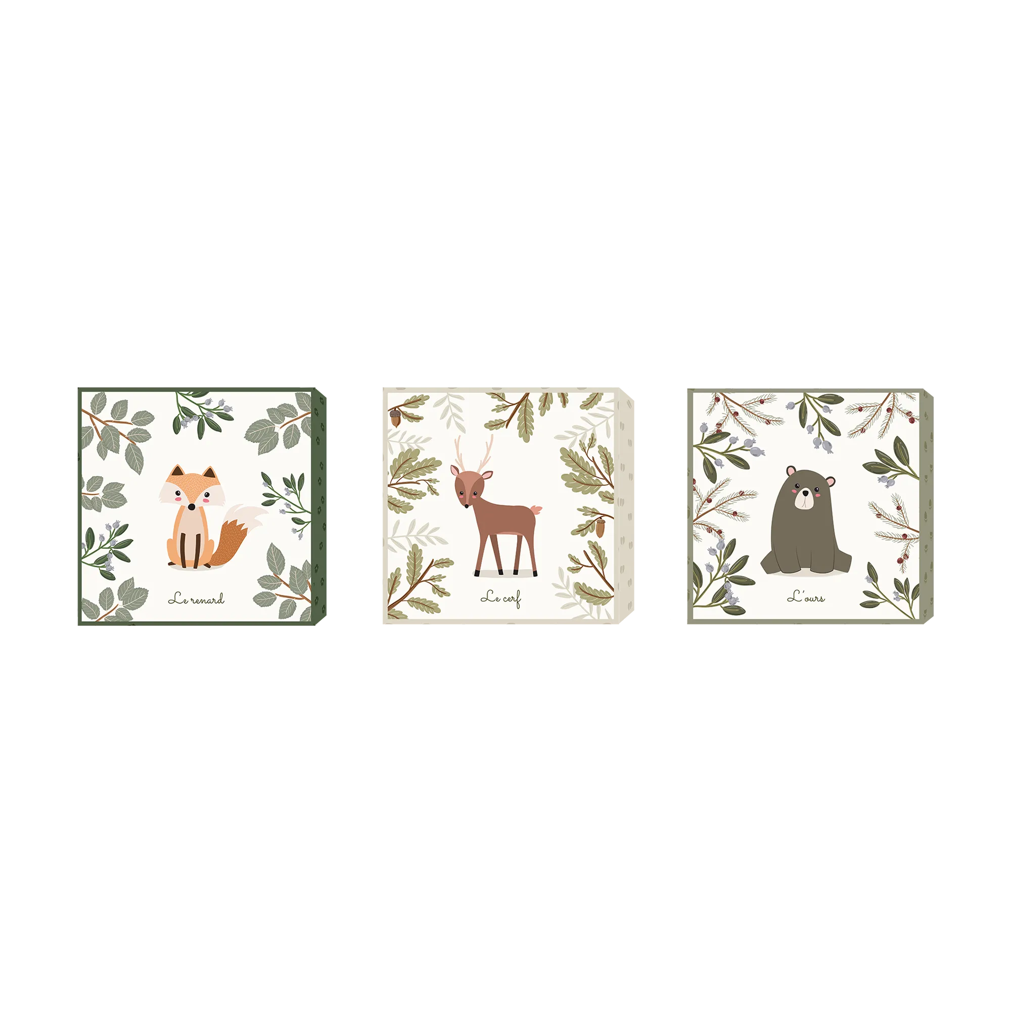 4MURS Triptyque LES ANIMAUX SAUVAGES coloris multicolore - 4MURS