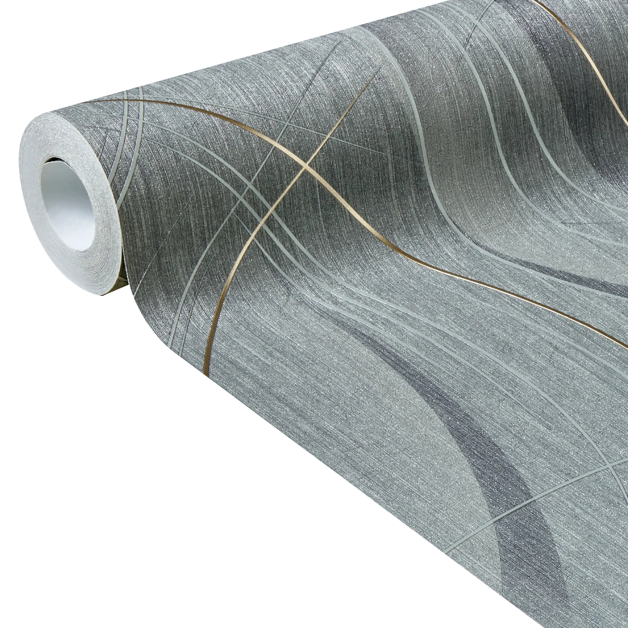 Papier peint intissé FRISSON coloris gris métallisé - 4MURS