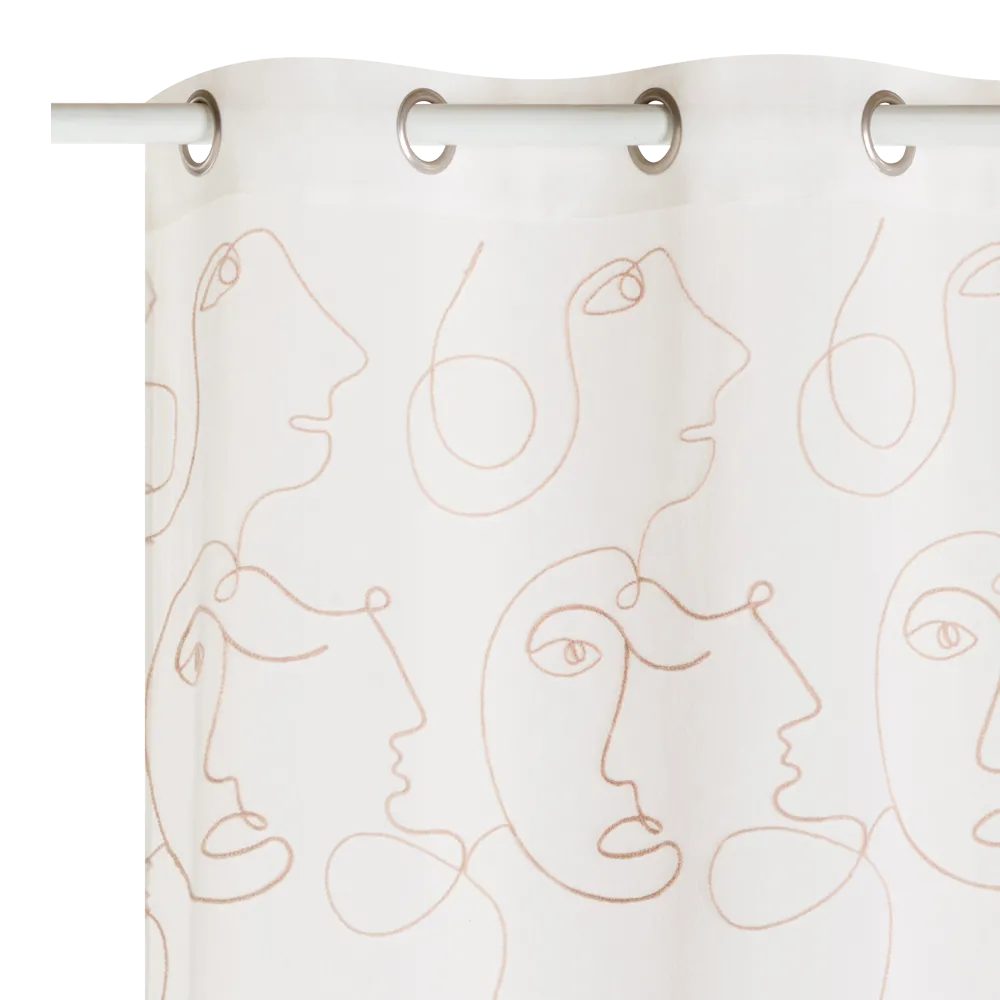 Voilage SCHIZZO coloris lin 140 x 240 cm - 4MURS