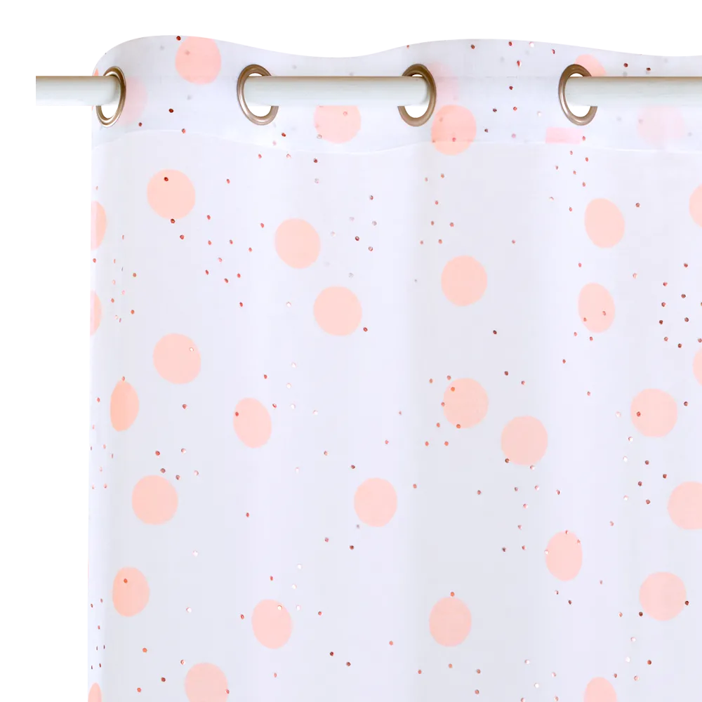 Voilage PUNTINI coloris pêche 140 x 240 cm - 4MURS