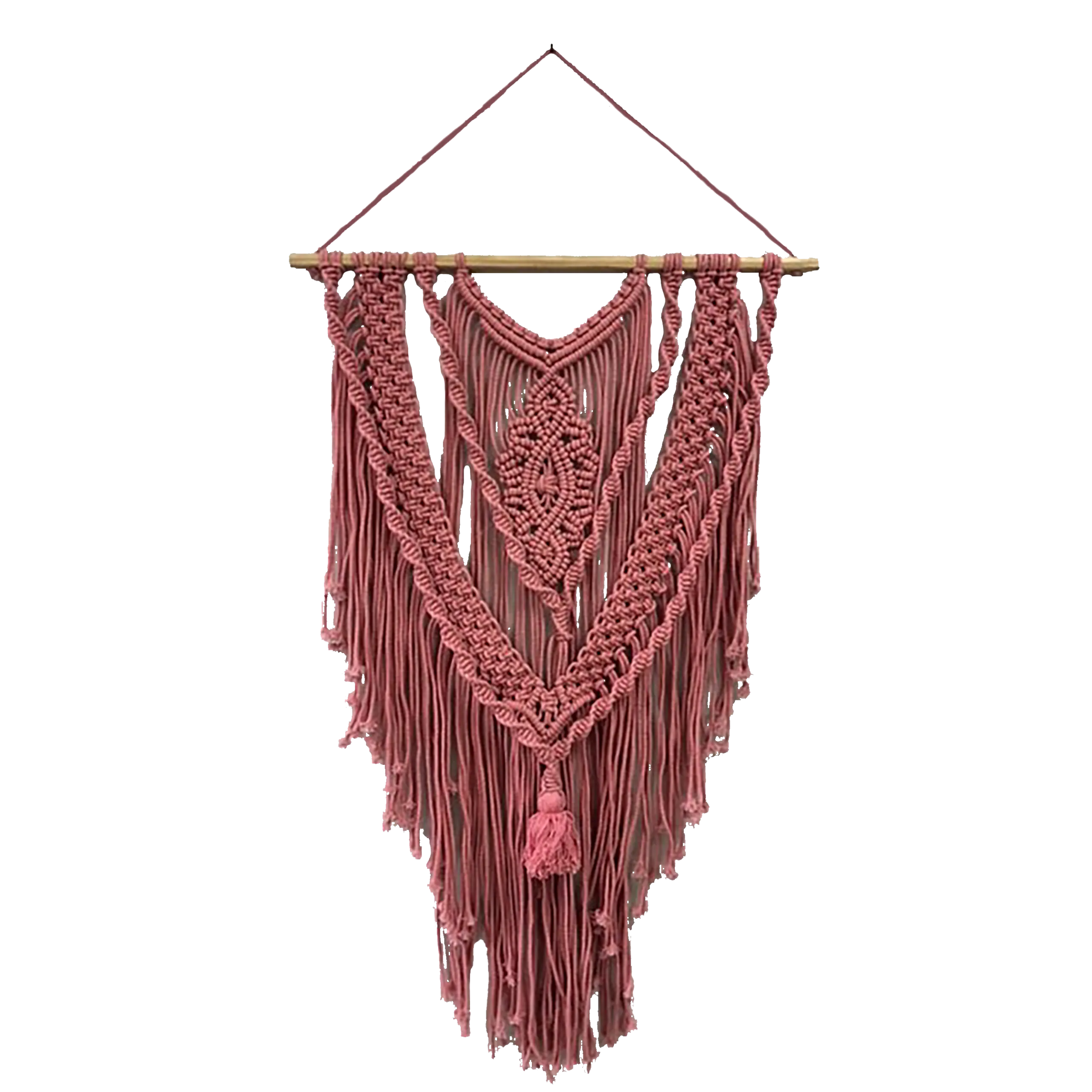 4MURS Suspension en macramé SURI coloris rose - 4MURS