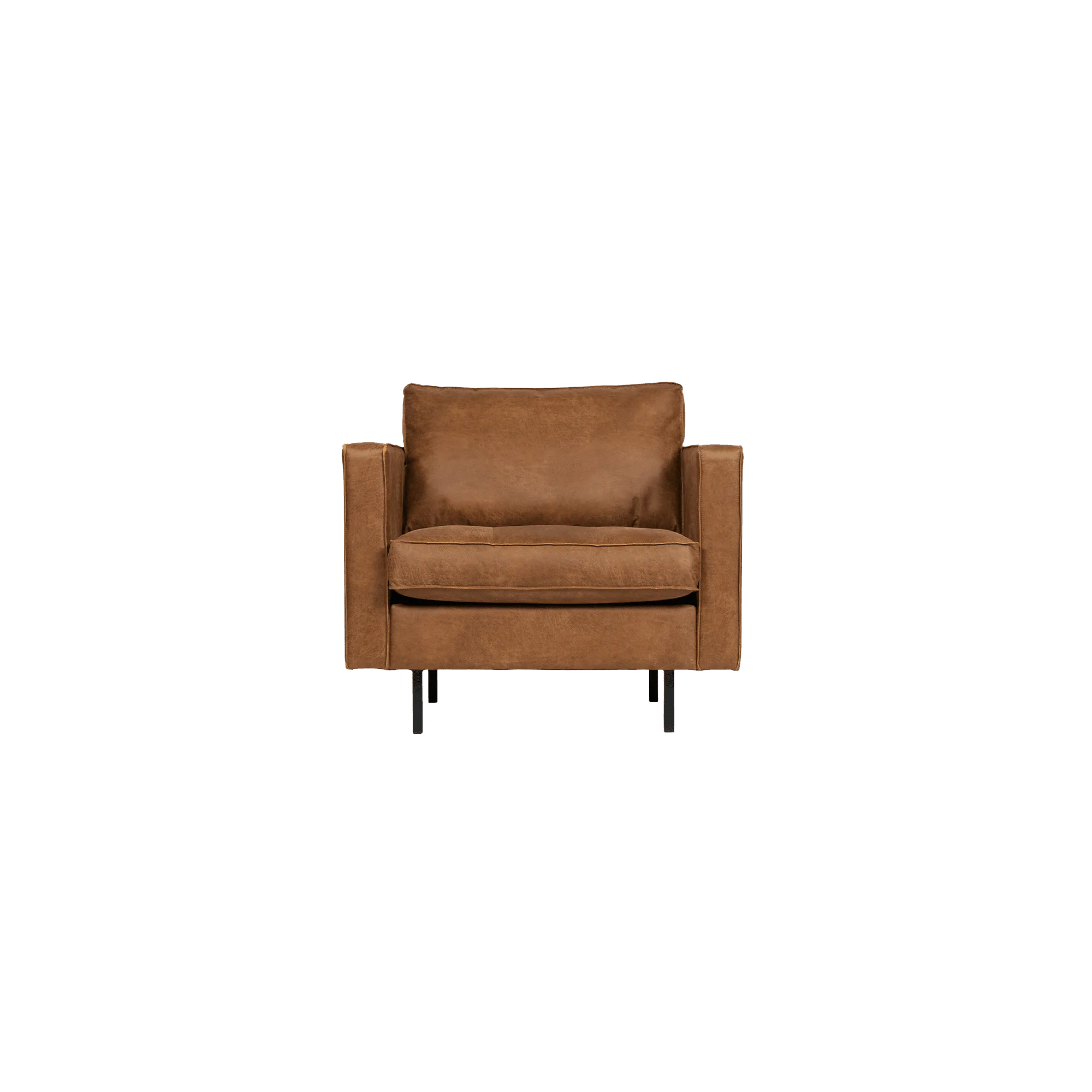 BePure Fauteuil RODEO coloris COPA COGNAC capitonné - 4MURS